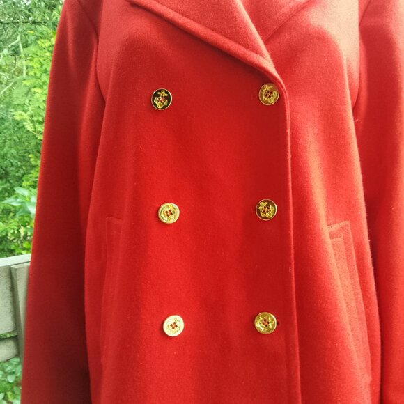 Pendleton Virgin Wool Double Breasted Red Blazer Jacket Women Sz 6 - Picture 5 of 8